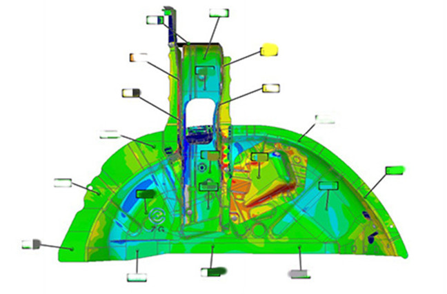 Comparaison dimensionnelle 3D de la pi&egrave;ce en t&ocirc;le