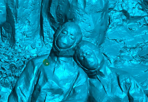 Affichage en temps r&eacute;el de balayage 3D sans fil