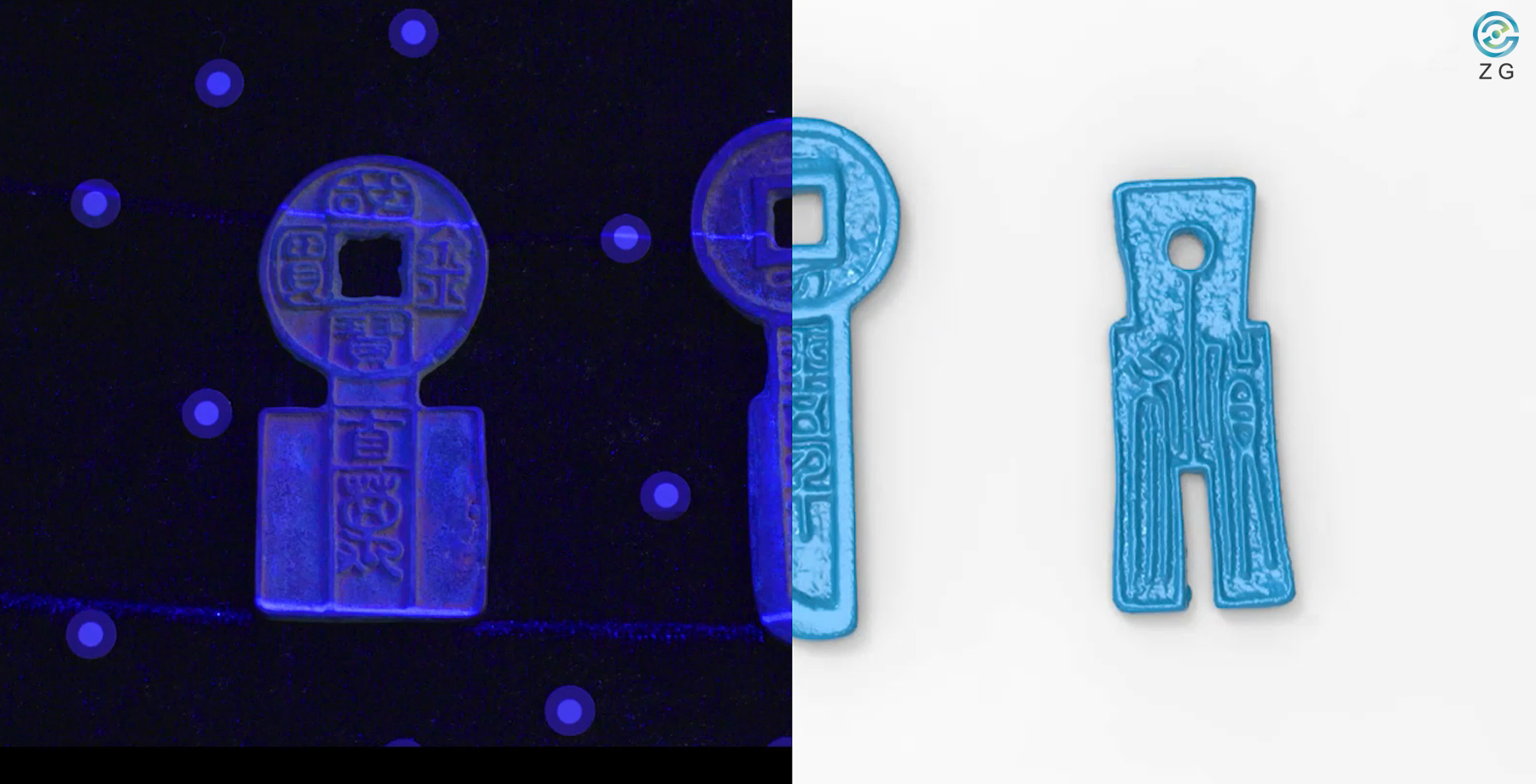 Mod&egrave;le 3D d&eacute;taill&eacute; de pi&egrave;ces de monnaie anciennes