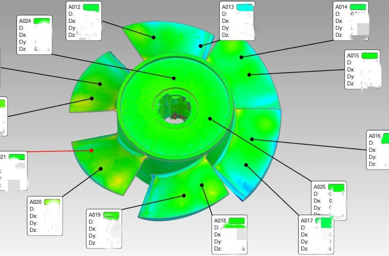 Comparaison 3D des pi&egrave;ces de machines