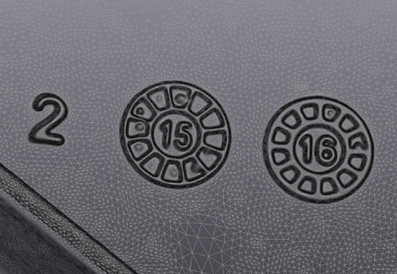 D&eacute;tails de la num&eacute;risation 3D ultra fine